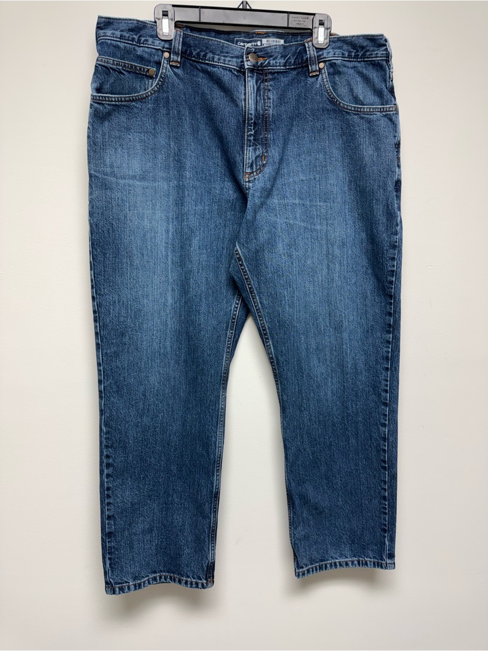 Carhartt Men's Straight Leg mid rise size40 inseam29” Blue Denim Jeans